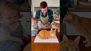 Funny Cat Reaction Moments Cut The Cake