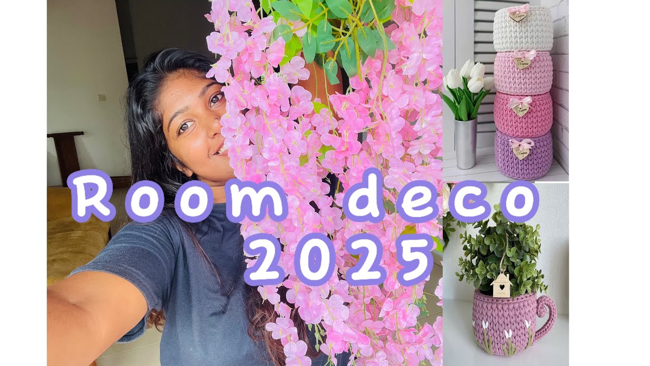 හැමෝම හොයපු මල් ටික 🌸🌸🤍 Room decorations 2025 🌈 #youtube #roomdecor