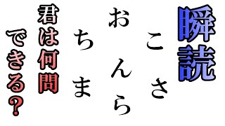 瞬読 練習問題（単語編）