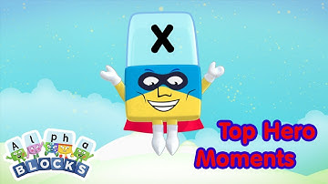 Top Moments | Top Five Hero Moments | Learn to Spell | @officialalphablocks