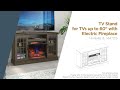 Allen  roth 54in w  tv stand with infrared quartz electric fireplace