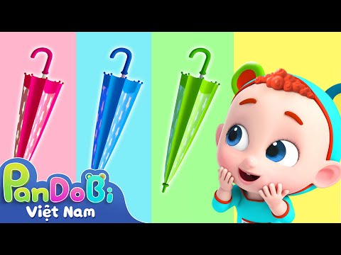 Những chiếc ô sắc màu | Học màu sắc | Play & Learn | Nhạc thiếu nhi vui nhộn | Super Pandobi