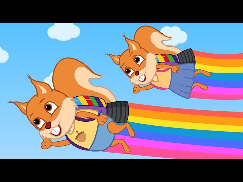 Bridie Squirrel en Español - 🌈 ¡MOCHILA VOLADORA! ✈️🎒