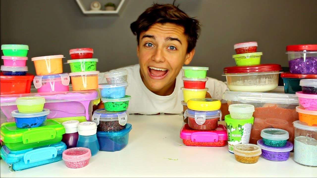 SLIME COLLECTION UPDATE 2018! MIXING ALL MY SLIME! (SATISFYING SLIME ...