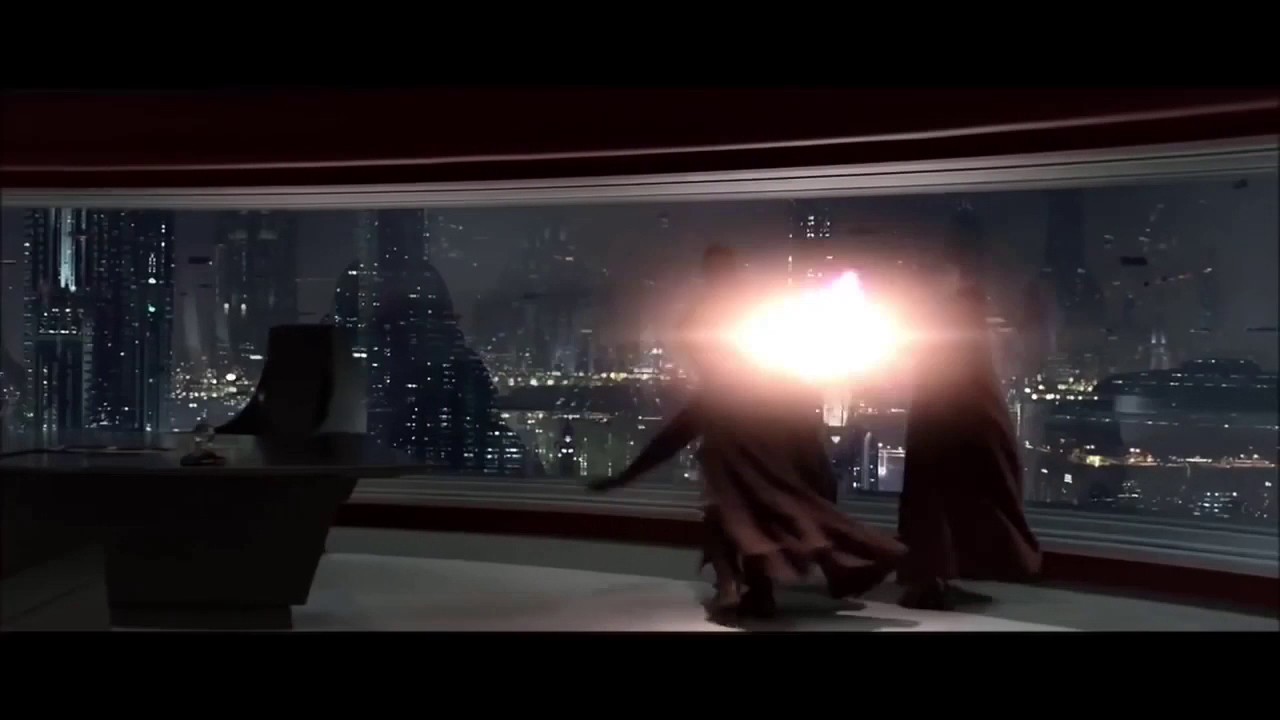 Star Wars, except Mace Windu fights Emperor to Stayin Alive YouTube