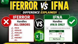 Stop Excel Errors with IFERROR & IFNA
