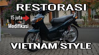REVIEW SINGKAT YAMAHA NOUVO LELE MODIFIKASI VIETNAM STYLE SINGKAT | RESTORASI | CINEMATIC