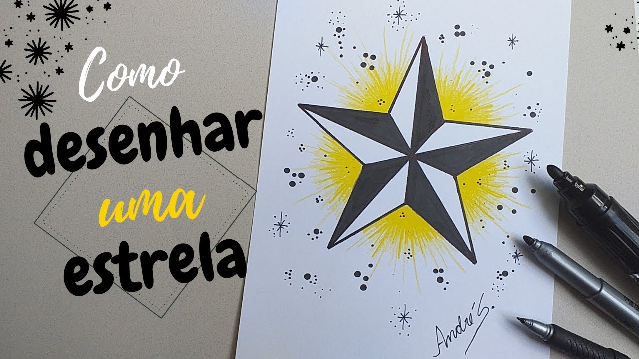 Como desenhar uma estrela | how to draw a star - YouTube