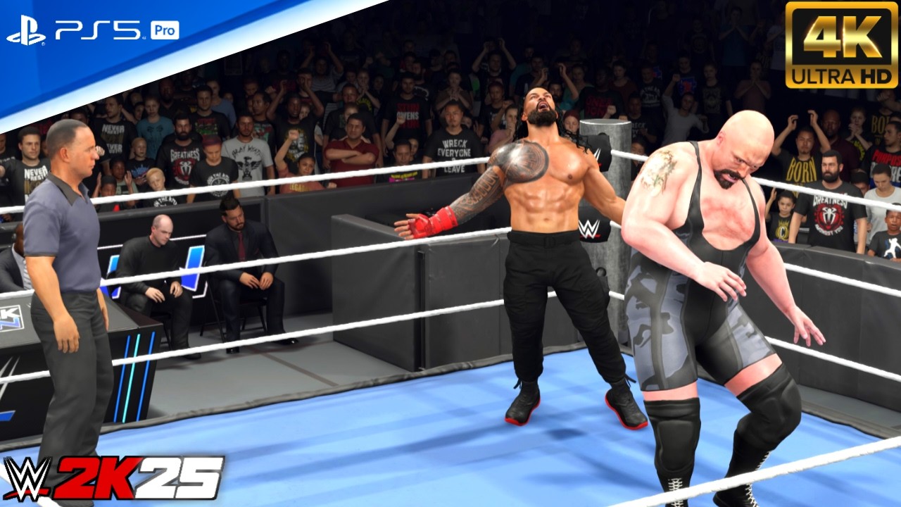 WWE 2K25 - Roman Reigns Vs Big Show: SmackDown [PS5™PRO 4K60]