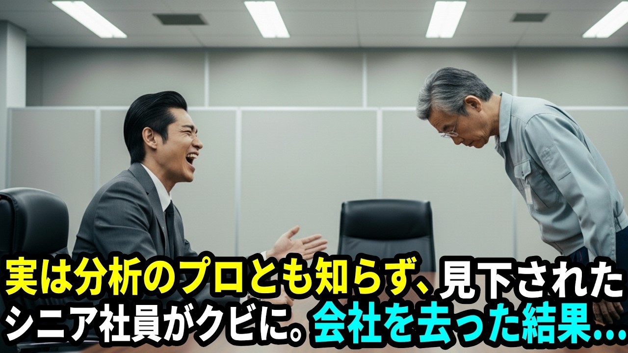 分析のプロとも知らず、見下されたシニア社員がクビに。「…わかりました」会社を去った結果…