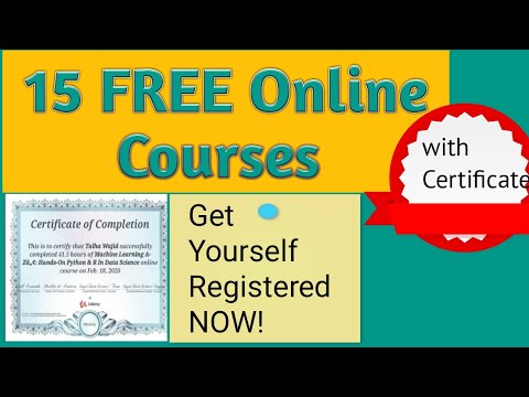 [ENGLISH] 15 FREE udemy courses with certificate | #OnlineCoursesFREE | 02-10-2020