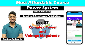 Lec 07 Complex Power and Voltage Magnitude || Power System || GATE