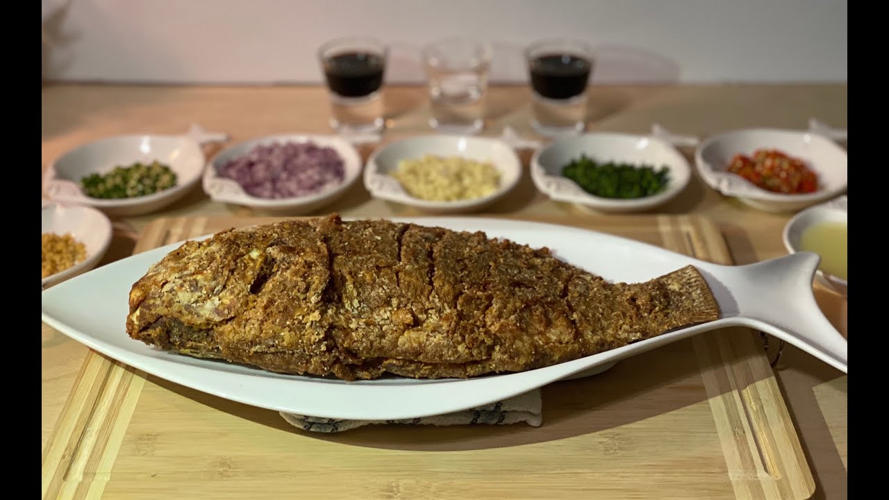 Indonesian Style Whole Tilapia Fried Fish ইন্দোনেশিয়ান স্টাইলে