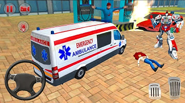 Ambulance Robot City Rescue Simulator #14 - Android Gameplay