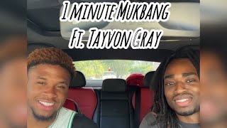 9 minute Mukbang ft. Tayvon Gray talks being a professional soccer player, dad being his best coach