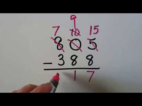 Grade 2 Math  11.7, Subtracting three-digit numbers