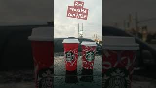 FREE REUSABLE  RED CUP TODAY ONLY #SHORTS