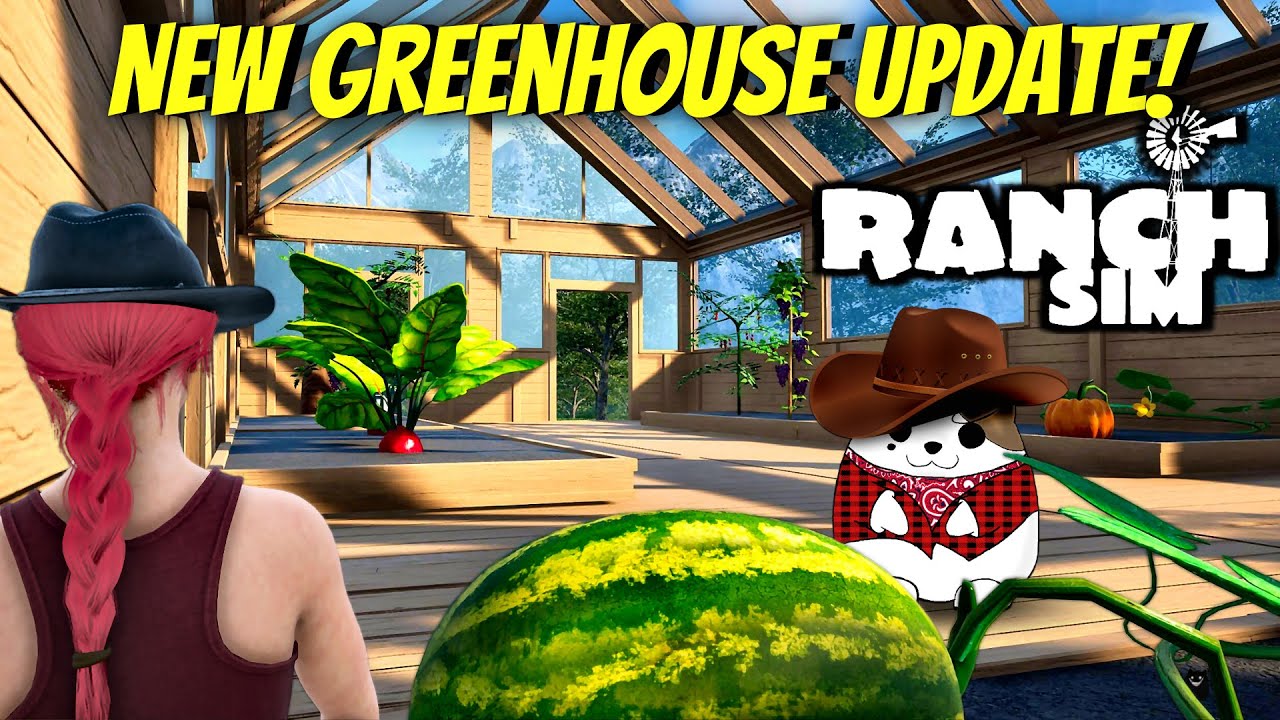 I BUILD A GREENHOUSE FOR FARMING  RANCH SIMULATOR GAMEPLAY #17 