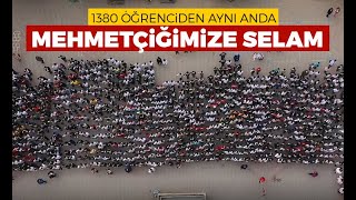 1380 Öğrenciden Mehmetçiğimize Asker Selamı