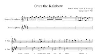 Over the Rainbow | Sax Duet + Sheet Music PDF (Alto + Soprano Saxophone)