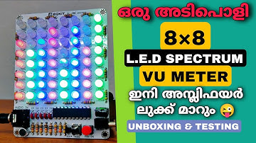 8×8 LED Spectrum Output Level Indicator | 8×8 VU meter DIY Kit Making #vumeter #audio #2023 #music