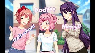 DDLC Script Mod: POV Natsuki is your daughter, Yuri is your wife, and Sayori is your sister.