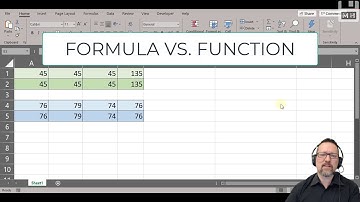 Level 1 Excel Lesson 18: Formula Vs Function