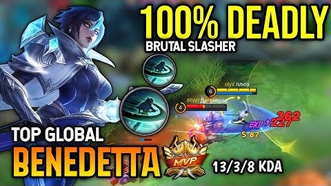 BENEDETTA BEST BUILD 2022 | TOP GLOBAL BENEDETTA GAMEPLAY | MOBILE LEGENDS✓
