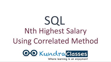 Correlated Nested Query / Second Highest Salary