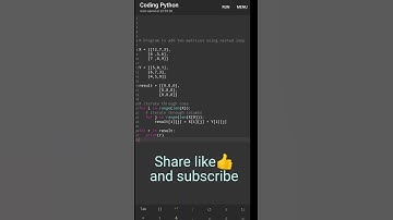 Beginners⚡ program to add two matrix in python programming language || Code with Pranshu ||