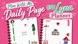 Daily Tip-In For Luna Planner **Plan With Me Daily Pages** August Week 2 Hemlock Oak Free Printable