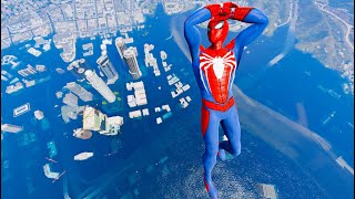 Gta 5 Ragdolls Spiderman Jumps/Fails In 4K 60Fps #5 (Euphoria Physics)