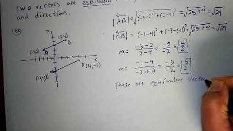 Trig Vectors - Equivalent Vectors