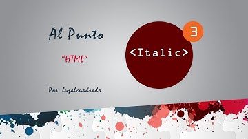 Al Punto HTML: Texto cursivas