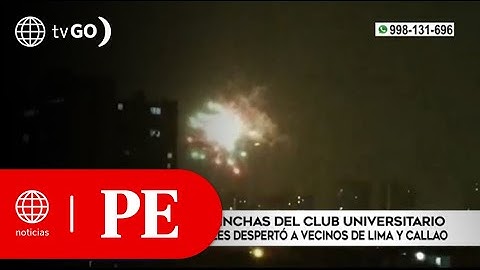 Hinchas de la "U" celebraron con pirotécnicos aniversario del club | Primera Edición (HOY)
