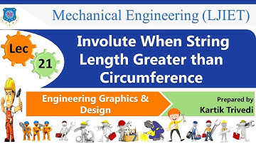 L 21 Case 2 Involute When String Length Greater Than Circumference| Engineering Graphic | Mechanical
