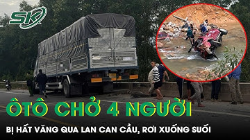 Tai nạn trên cao tốc La Sơn-Hòa Liên: Ô tô chở 4 người bị hất xuống suối, 2 người nhập viện cấp cứu