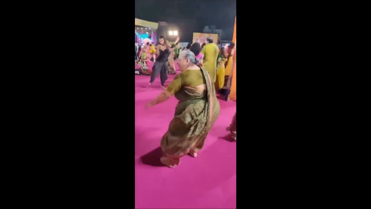 80 years old guju grandma doing garba