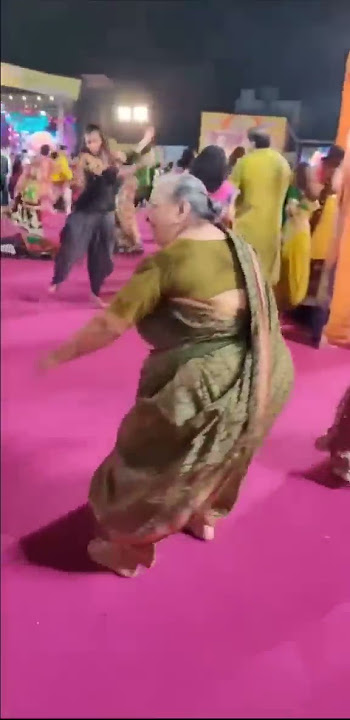 80 years old guju grandma doing garba