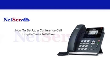 How to create a conference call on the Yealink T42S with the Enhanced NetServ VoIP Cloud Platform