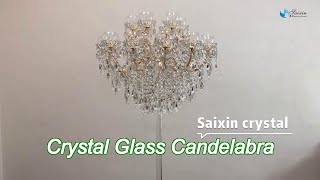 Luxury Table Decoration 18 Arms Full Crystal Chandeliers Candelabra For Wedding Centerpieces