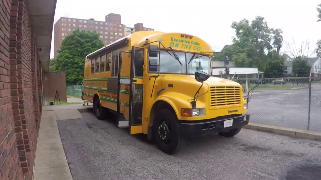 School Bus Transformed Into Food Truck Executive Grille On The Go