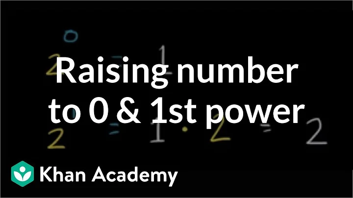 Raising a number to the 0 and 1st power | Pre-Algebra | Khan Academy