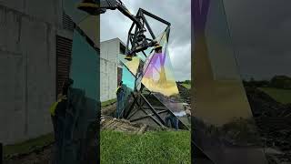 Building The 50-Ton 'Holographic' Prism Tower