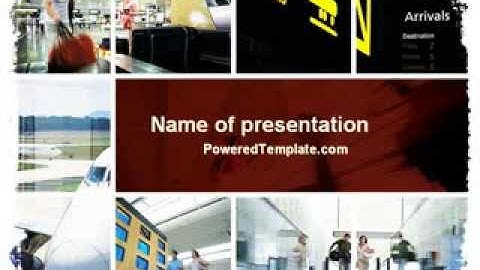 Airport Arrival PowerPoint Template by PoweredTemplate.com