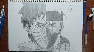 Drawing OBITO & KAKASHI Mangekyou Sharingan