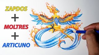 3 Legendary Birds In 1 - ZAPDOS MOLTRES ARTICUNO - Pokemon Fusion Drawing #21 3 Legendary Birds In 1 - ZAPDOS MOLTRES ARTICUNO - Pokemon Fusion Drawing #21