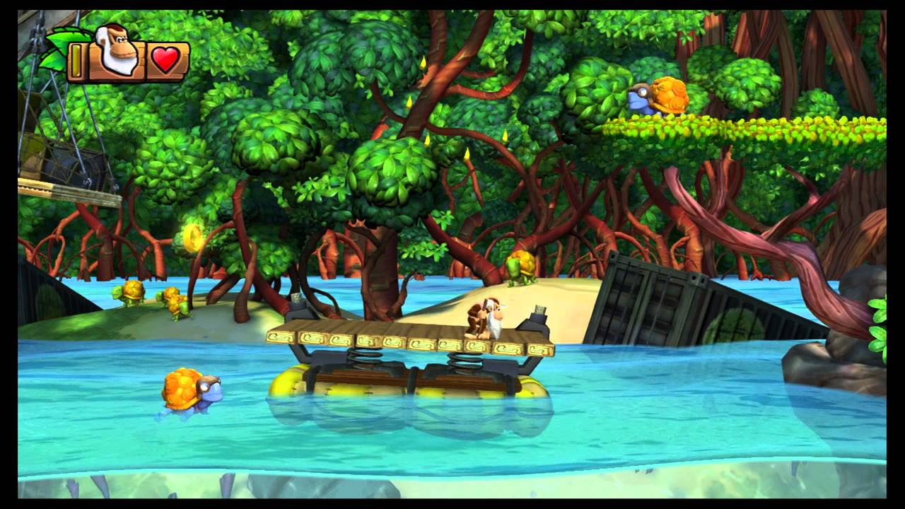 DKC Tropical Freeze: Lost Mangroves 1-1 (Hard Mode) - YouTube