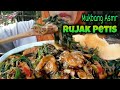 Asmr Rujak Petis Khas Jawa Timur Pedes Manis||spicy vegetable salad ||Mukbang Indonesia