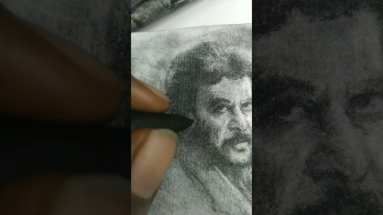 however to draw super star ⭐ Rajinikanth portrait ✨ 